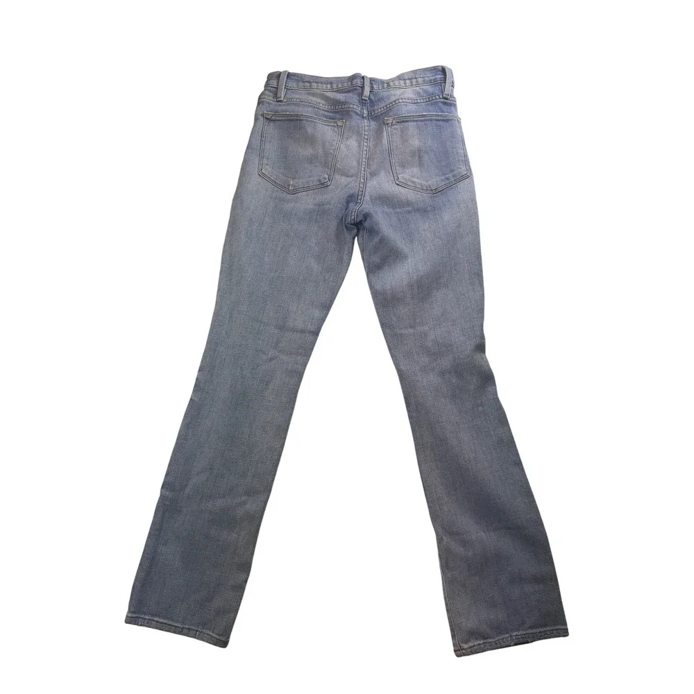 FRAME Denim Le High Straight Leg Jeans Size 26 Distressed Light Wash Jeffrey - Picture 8 of 11
